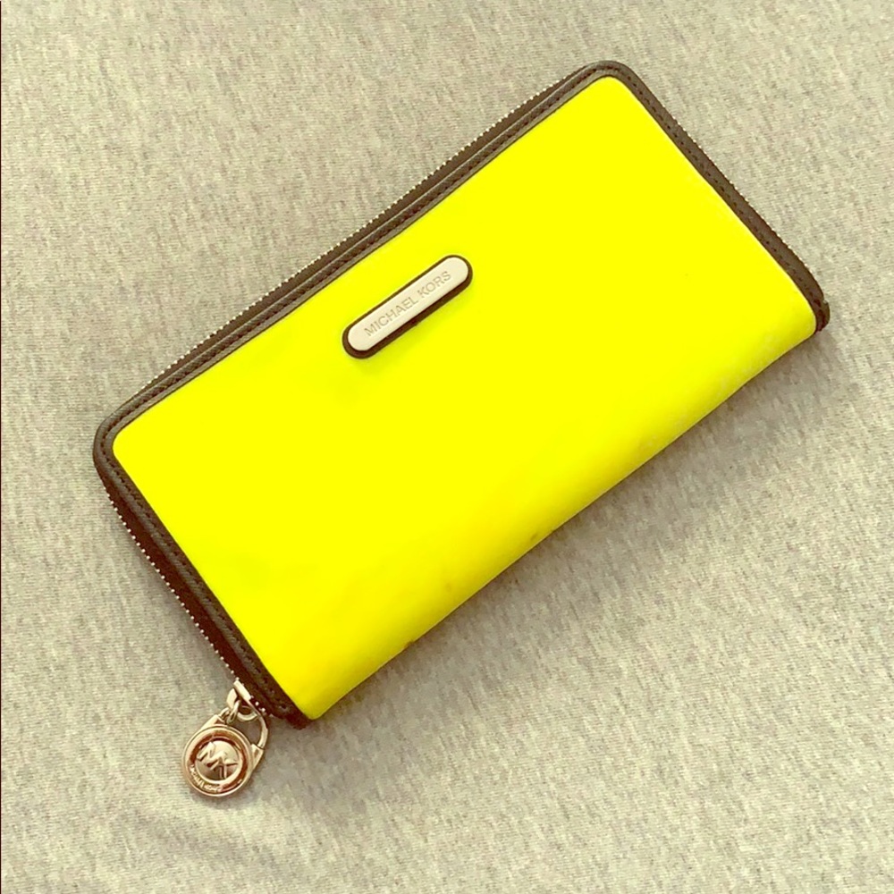 Neon Yellow Michael Kors Wallet